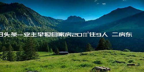 今日头条-业主举报自家房20㎡住9人 二房东让房东承担城管罚款，否则赖着不走